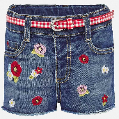 * Mayoral szorty jeansowe dziewczęce z paskiem 1203, rozmiar 68