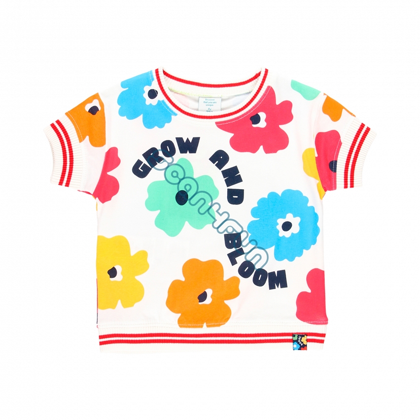 Boboli Big Flowers T-shirt dziewczęcy 454092-1111