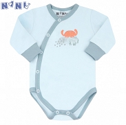 * NiNi Kopertowe body niemowlęce chłopięce ABN-2385 z długim rękawem - 4