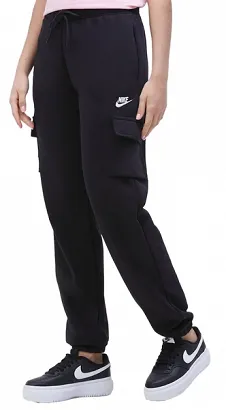 NIKE SPODNIE SPORTOWE DAMSKIE DD8713-010 CZARNE KIESZENIE BOJÓWKI | S