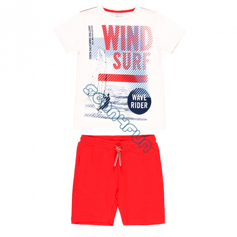 Boboli Venice Beach Komplet chłopięcy T-shirt ze spodenkami 504256-1100