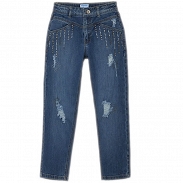 * Mayoral Spodnie jeansowe slouchy dla dziewczynki 7561-063 - 2