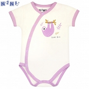 * NiNi Kopertowe body niemowlęce dziewczęce ABN-2521 z krótkim rękawem - 4