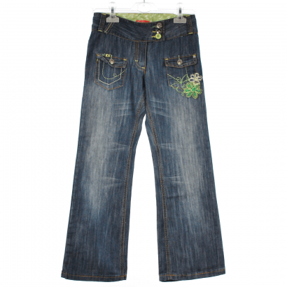 KiKi spodnie jeansowe dziewczęce KBJ-9293, rozmiar 134