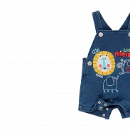 Boboli Animal Friends Ogrodniczki krótkie chlopięce 134165-BLUE - 4