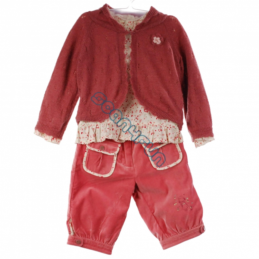 * Quadri Foglio komplet koszula,sweterek i spodenki 09-19-543-02, rozmiar 98