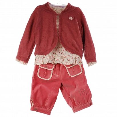 * Quadri Foglio komplet koszula,sweterek i spodenki 09-19-543-02, rozmiar 98