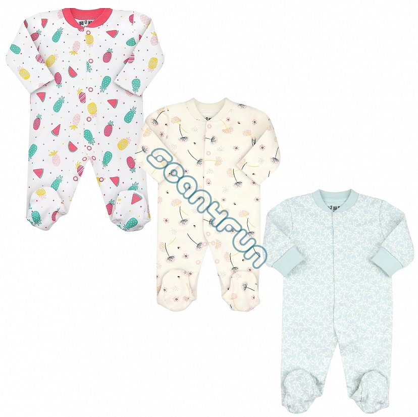 * NiNi Komplet 3-pack Pajacyk dziewczęcy rozmiar 80