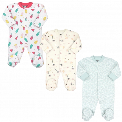 * NiNi Komplet 3-pack Pajacyk dziewczęcy rozmiar 80