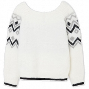 * Mayoral Sweter żakard dziewczęcy 7351-042  - 3